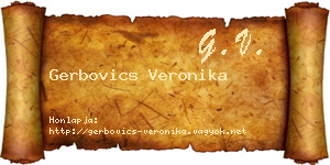 Gerbovics Veronika névjegykártya